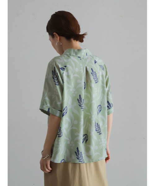 FIL DE FER(フィルデフェール)の「シルエットPT ラグラン5分袖シャツ(シャツ/ブラウス・レディース・グリーン・FREE)」の4枚目の写真