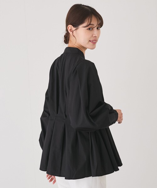 Jayro（ジャイロ）の「ウエストボリュームタックスタンドブラウス（シャツ/ブラウス・レディース・ホワイト系その他/レッド/ブルー/ブラック・M）」の17枚目の写真