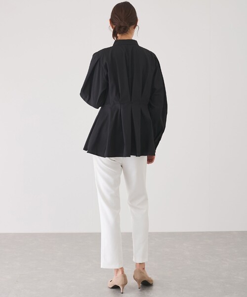 Jayro（ジャイロ）の「ウエストボリュームタックスタンドブラウス（シャツ/ブラウス・レディース・ホワイト系その他/レッド/ブルー/ブラック・M）」の21枚目の写真