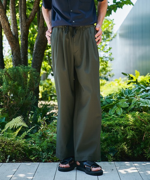 パンツ markaware pleated wode trousers MARKAWARE/マーカウェア】別注 TRIPLE PLEATED WIDE TROUSERS