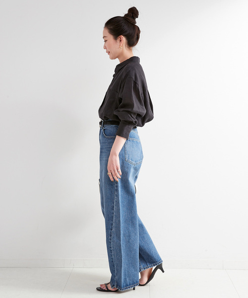 B.C STOCK（ベーセーストック）の「《追加2》【WEB限定】ウォッシャブル / DU JOUR/デュ ジュール BARREL BAGGY JEAN（デニムパンツ・レディース・ブルー・36/38）」の4枚目の写真