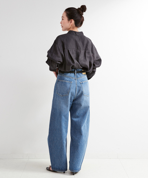 B.C STOCK（ベーセーストック）の「《追加2》【WEB限定】ウォッシャブル / DU JOUR/デュ ジュール BARREL BAGGY JEAN（デニムパンツ・レディース・ブルー・36/38）」の5枚目の写真