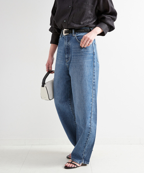 B.C STOCK（ベーセーストック）の「《追加2》【WEB限定】ウォッシャブル / DU JOUR/デュ ジュール BARREL BAGGY JEAN（デニムパンツ・レディース・ブルー・36/38）」の9枚目の写真