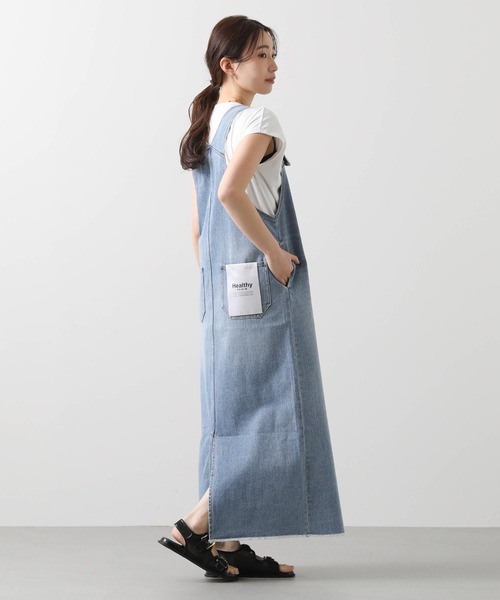 Healthy denim（ヘルシーデニム）の「ヘルシーデニムジャンバースカート（ワンピース・レディース・ブルー系・1）」の5枚目の写真