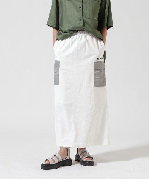 AVIREX（アヴィレックス）の「《WEB&DEPOT限定》JERSEY CARGO SKIRT/ジャージ カーゴスカート（スカート・レディース・ホワイト/オリーブ/ブラック・F）」の7枚目の写真