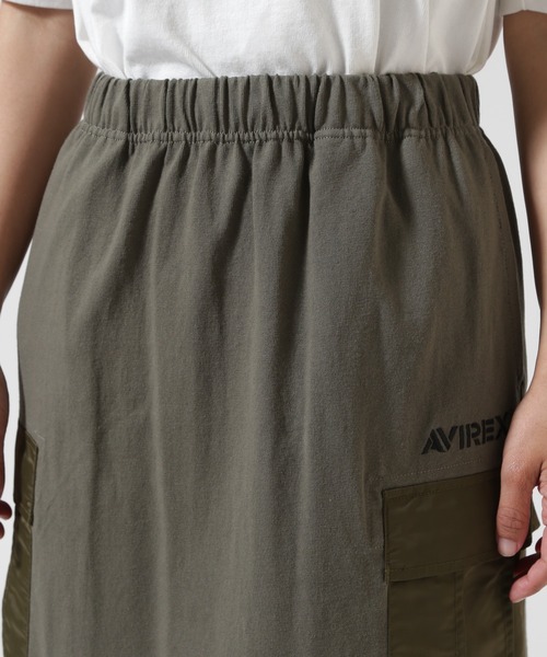 AVIREX（アヴィレックス）の「《WEB&DEPOT限定》JERSEY CARGO SKIRT/ジャージ カーゴスカート（スカート・レディース・ホワイト/オリーブ/ブラック・F）」の14枚目の写真
