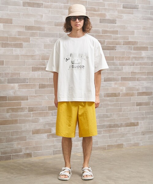 J.PRESS YORK STREET(ジェイプレスヨークストリート)の「【UNISEX】ナイロンワッシャー ショートパンツ(その他パンツ・メンズ・イエロー系/ブラック系/カーキ系・SMALL/LARGE)」の12枚目の写真