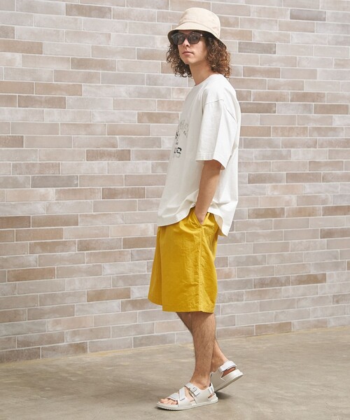 J.PRESS YORK STREET(ジェイプレスヨークストリート)の「【UNISEX】ナイロンワッシャー ショートパンツ(その他パンツ・メンズ・イエロー系/ブラック系/カーキ系・SMALL/LARGE)」の13枚目の写真