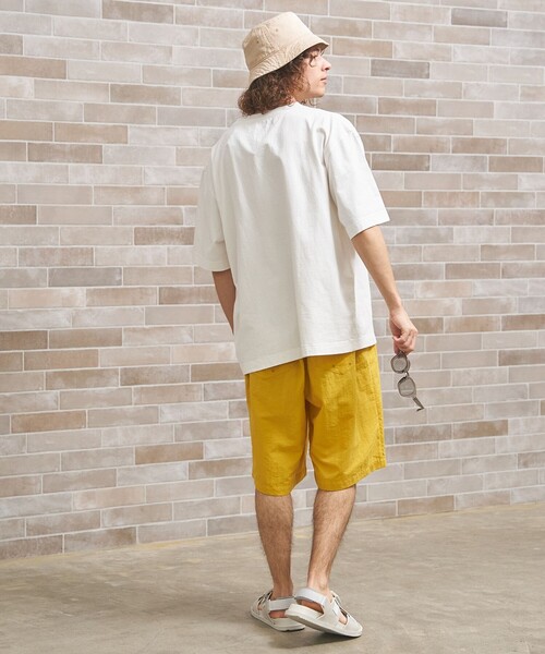 J.PRESS YORK STREET(ジェイプレスヨークストリート)の「【UNISEX】ナイロンワッシャー ショートパンツ(その他パンツ・メンズ・イエロー系/ブラック系/カーキ系・SMALL/LARGE)」の14枚目の写真