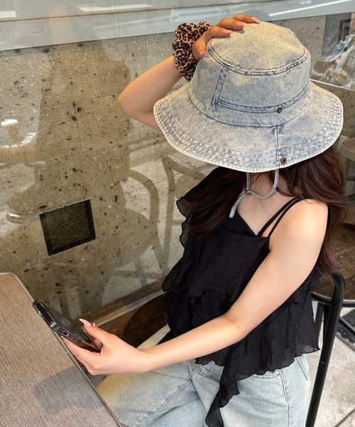 FOREVER 21(フォーエバー トゥエンティーワン)の「【2025SS】デニムハット(ハット・レディース・ブルー・FREE)」の16枚目の写真