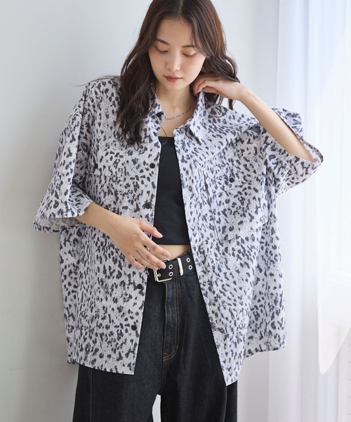 PBLIM（ページボーイリム）の「《UNISEX》アソート柄シャツ（シャツ/ブラウス・レディース・ブラック系その他/レオパード/ブラウン系その他・FREE）」の3枚目の写真