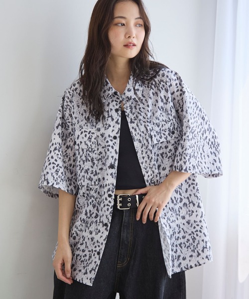 PBLIM（ページボーイリム）の「《UNISEX》アソート柄シャツ（シャツ/ブラウス・レディース・ブラック系その他/レオパード/ブラウン系その他・FREE）」の4枚目の写真