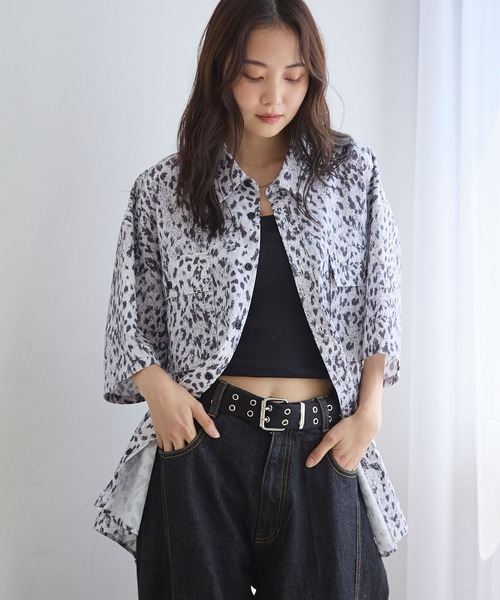 PBLIM（ページボーイリム）の「《UNISEX》アソート柄シャツ（シャツ/ブラウス・レディース・ブラック系その他/レオパード/ブラウン系その他・FREE）」の5枚目の写真