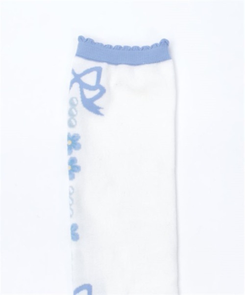 Chalmiere（シャルミエール）の「フローラパールオーバーニー（ソックス/靴下・レディース・パープル/ラベンダー/ピンク/サックスブルー・FREE）」の19枚目の写真