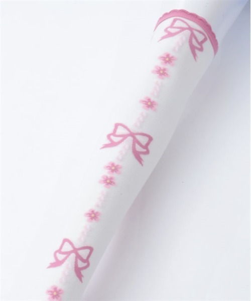 Chalmiere（シャルミエール）の「フローラパールオーバーニー（ソックス/靴下・レディース・パープル/ラベンダー/ピンク/サックスブルー・FREE）」の6枚目の写真