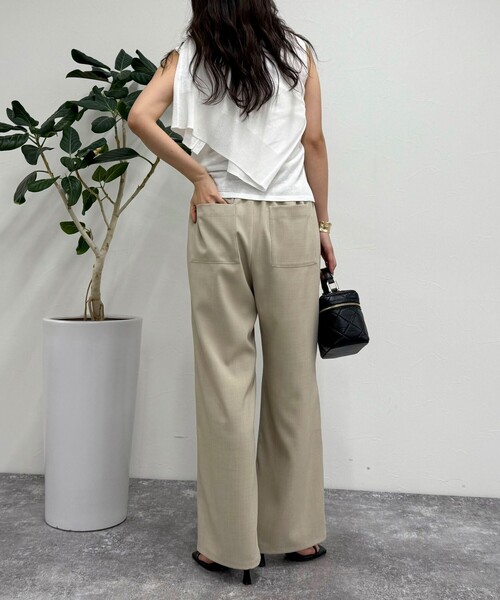 fredy emue（フレディエミュ）の「リネン混ノースリーブニットプルオーバー（タンクトップ・レディース・サックスブルー/イエロー/オフホワイト/ブラウン・38）」の20枚目の写真