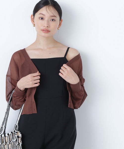 カーディガン 「Oggi8月号掲載」ベーシックシアーカーディガン レディース ◇【Oggi8月号掲載】ベーシックシアーカーディガン