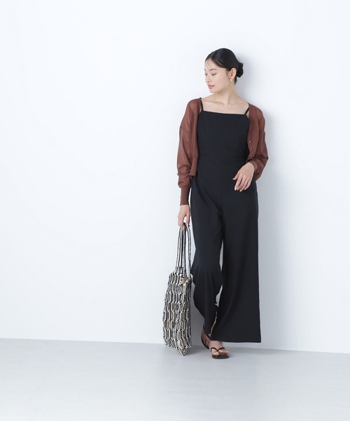 NATURAL BEAUTY BASIC（ナチュラルビューティーベーシック）の「◇【Oggi掲載】ベーシックシアーカーディガン（カーディガン/ボレロ・レディース・チャコールグレー/オフホワイト/ブラウン・FREE）」の20枚目の写真