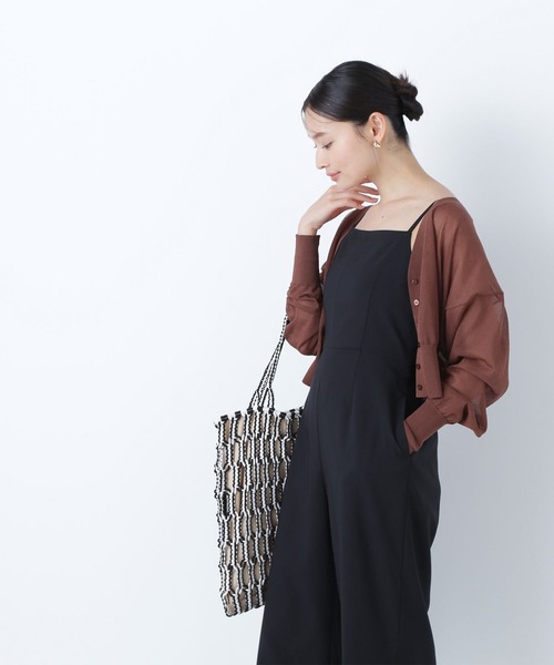 NATURAL BEAUTY BASIC（ナチュラルビューティーベーシック）の「◇【Oggi掲載】ベーシックシアーカーディガン（カーディガン/ボレロ・レディース・チャコールグレー/オフホワイト/ブラウン・FREE）」の21枚目の写真