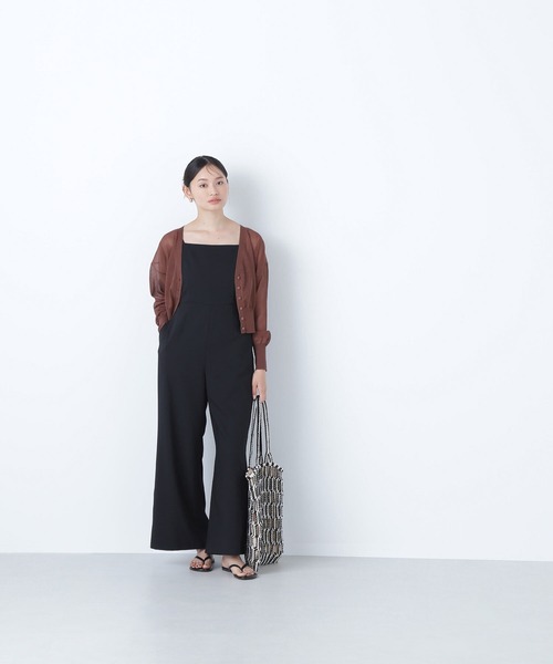 NATURAL BEAUTY BASIC（ナチュラルビューティーベーシック）の「◇【Oggi掲載】ベーシックシアーカーディガン（カーディガン/ボレロ・レディース・チャコールグレー/オフホワイト/ブラウン・FREE）」の22枚目の写真