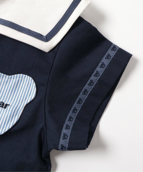 apres les cours（アプレレクール）の「tiny bear セーラー衿半袖シャツ（シャツ/ブラウス・キッズ・アイボリー/ネイビー・80/90/100/110/120）」の15枚目の写真