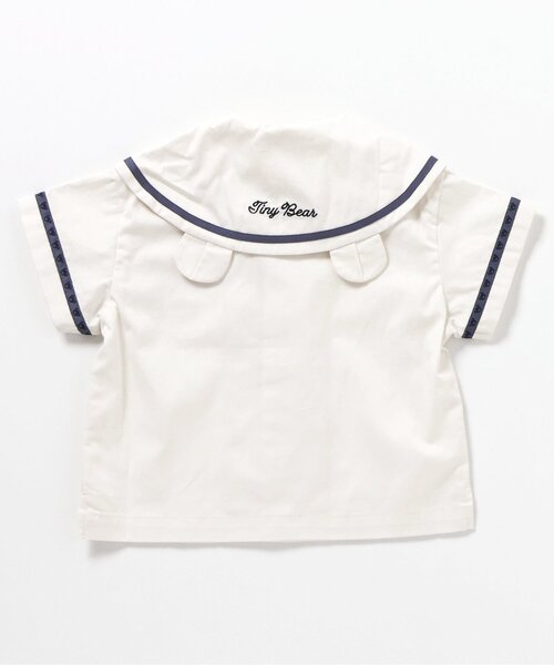 apres les cours（アプレレクール）の「tiny bear セーラー衿半袖シャツ（シャツ/ブラウス・キッズ・アイボリー/ネイビー・80/90/100/110/120）」の19枚目の写真