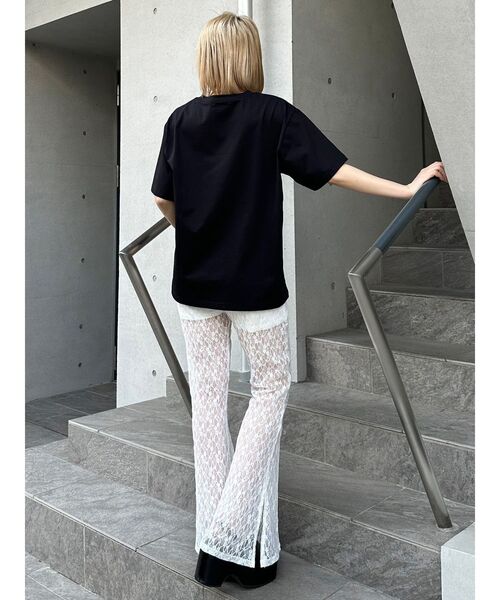 MURUA（ムルーア）の「【MURUA×STAYFLOWER】フォトチュールTシャツ（Tシャツ/カットソー・レディース・ホワイト/ブラック・FREE）」の20枚目の写真