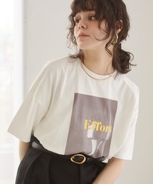 フォト プリント オーバーサイズ Tシャツ (半袖)