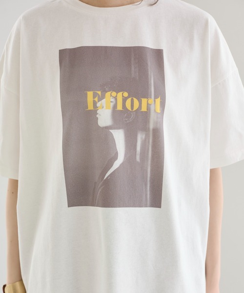 ANGIE(アンジー)の「フォト プリント オーバーサイズ Tシャツ (半袖)(Tシャツ/カットソー・レディース・ホワイト/ホワイト系その他・FREE)」の3枚目の写真