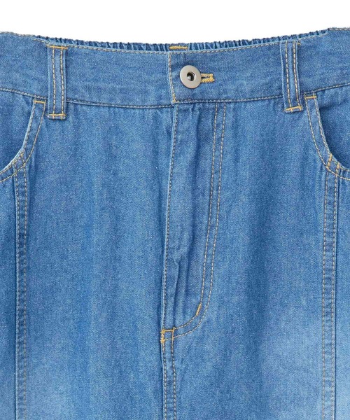 Green　Parks（グリーンパークス）の「ライトデニムサイドタックスカート（デニムスカート・レディース・ホワイト系その他2/ブラック/インディゴブルー・FREE）」の16枚目の写真