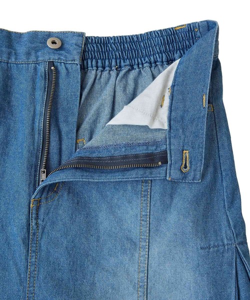 Green　Parks（グリーンパークス）の「ライトデニムサイドタックスカート（デニムスカート・レディース・ホワイト系その他2/ブラック/インディゴブルー・FREE）」の17枚目の写真