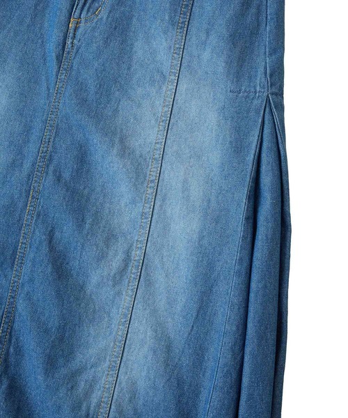 Green　Parks（グリーンパークス）の「ライトデニムサイドタックスカート（デニムスカート・レディース・ホワイト系その他2/ブラック/インディゴブルー・FREE）」の19枚目の写真