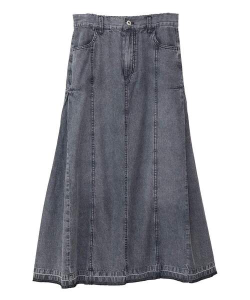 Green　Parks（グリーンパークス）の「ライトデニムサイドタックスカート（デニムスカート・レディース・ホワイト系その他2/ブラック/インディゴブルー・FREE）」の22枚目の写真