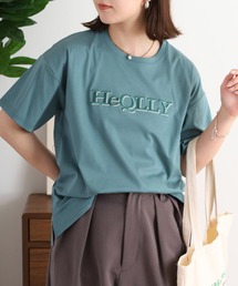 ブローディア BRODIAEA PREMIUMスムース 立体刺繍ロゴ半袖Tシャツ （ブラック） BRODIAEA ボーダー切り替えカットソー 刺繍5分袖Tシャツ（T