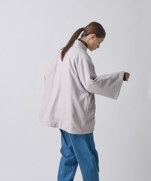 miffew(ミフュー)の「「miffew/ ミフュー」CAPE DOWN COAT(ダウンジャケット/コート・レディース・グレイッシュベージュ/ブラック/ブラウン・2/1)」の8枚目の写真