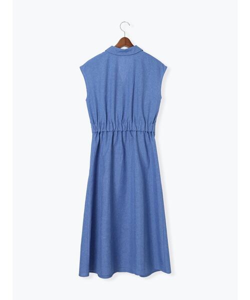 Te chichi TERRASSE（テチチテラス）の「麻調カシュクールワンピース《2025summer catalog item》（ワンピース・レディース・ベージュ/ブルー/チャコールグレー・F）」の9枚目の写真