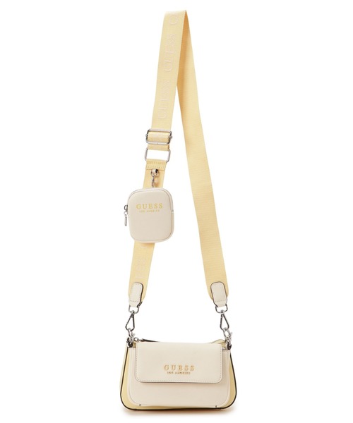 [新品・未使用] GUESS ショルダーバッグ ローズゴールド セール】ABBIE Mini Crossbody Top Zip ハンドバッグ