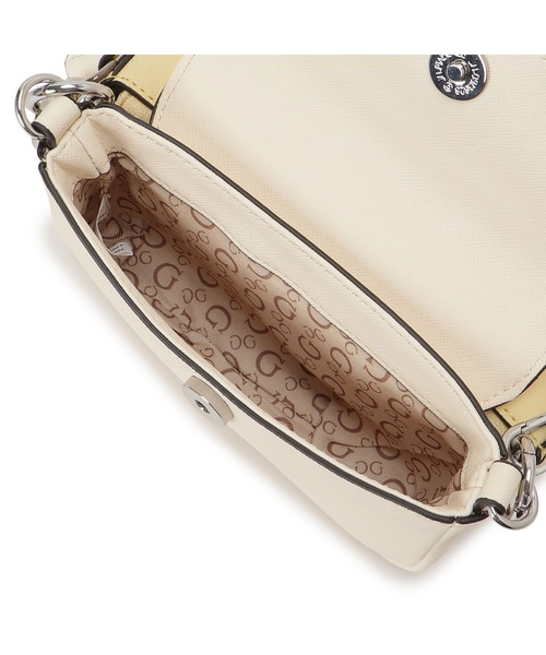 Guess(ゲス)の「ABBIE Mini Crossbody Top Zip ハンドバッグ(ショルダーバッグ・レディース・イエロー/ホワイト・ONE SIZE)」の10枚目の写真
