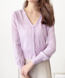 コムデギャルソン ブラウス カーディガン風 シースルー 透け感 紫