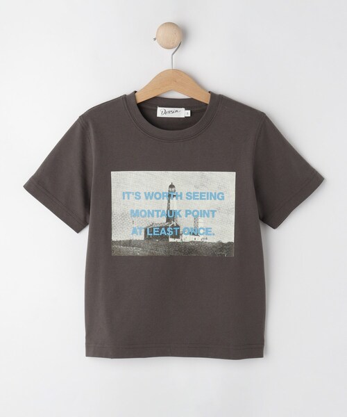 Dessin(デッサン)の「【大人とリンクコーデ】フォトプリントTシャツ(Tシャツ/カットソー・キッズ・ブルー/チャコールグレー/ホワイト・11/10/14/13/12)」の2枚目の写真