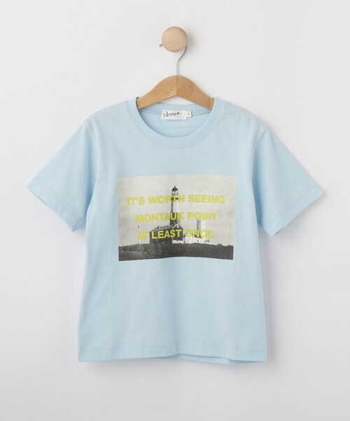 Dessin(デッサン)の「【大人とリンクコーデ】フォトプリントTシャツ(Tシャツ/カットソー・キッズ・ブルー/チャコールグレー/ホワイト・11/10/14/13/12)」の3枚目の写真