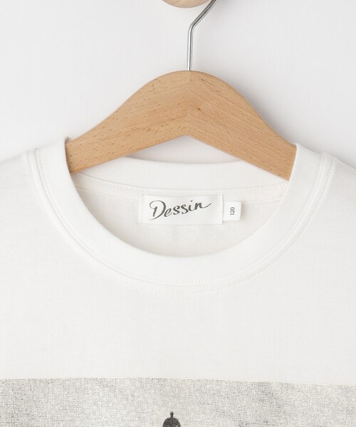 Dessin(デッサン)の「【大人とリンクコーデ】フォトプリントTシャツ(Tシャツ/カットソー・キッズ・ブルー/チャコールグレー/ホワイト・11/10/14/13/12)」の6枚目の写真