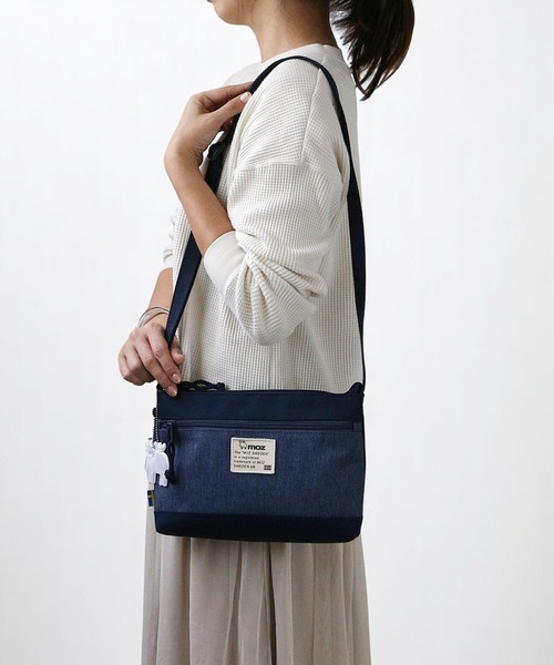 moz(モズ)の「moz モズ ZZEI-21 サコッシュショルダー(ショルダーバッグ・レディース・ネイビー/ブラック/トリコロール・FREE)」の4枚目の写真