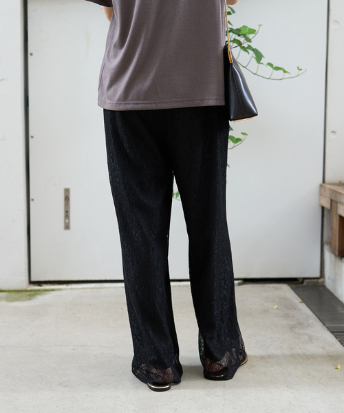 Rouge vif（ルージュヴィフ）の「レースストレートパンツ（その他パンツ・レディース・ブラック・38/36）」の7枚目の写真
