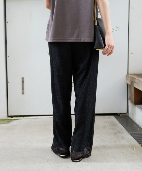 Rouge vif（ルージュヴィフ）の「レースストレートパンツ（その他パンツ・レディース・ブラック・38/36）」の8枚目の写真