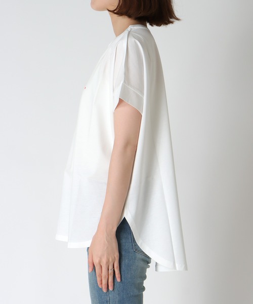 Jines(ジネス)の「BLAH.ロゴTシャツ(Tシャツ/カットソー・レディース・ホワイト/チャコールグレー/ブラック・38)」の6枚目の写真