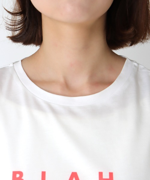 Jines(ジネス)の「BLAH.ロゴTシャツ(Tシャツ/カットソー・レディース・ホワイト/チャコールグレー/ブラック・38)」の8枚目の写真