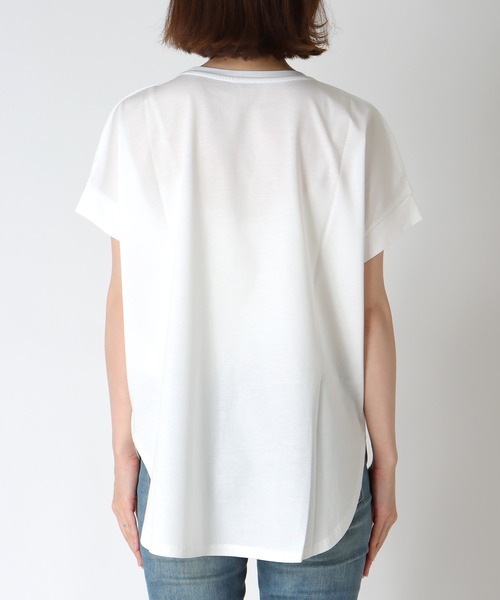 Jines(ジネス)の「BLAH.ロゴTシャツ(Tシャツ/カットソー・レディース・ホワイト/チャコールグレー/ブラック・38)」の7枚目の写真
