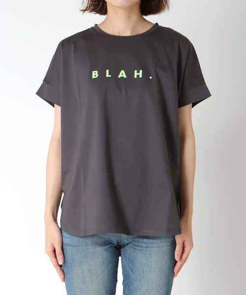 Jines(ジネス)の「BLAH.ロゴTシャツ(Tシャツ/カットソー・レディース・ホワイト/チャコールグレー/ブラック・38)」の13枚目の写真