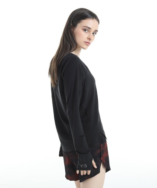Y-3(ワイスリー)の「Y-3 RUNNING LONG SLEEVE TEE(Tシャツ/カットソー・レディース・ブラック・SMALL/X-SMALL/XX-SMALL/MEDIUM/LARGE)」の2枚目の写真